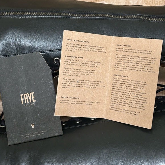 Frye Veronica Combat Tall Lace Up boots, Black, Size 9. BRAND NEW, IN BOX. - Picture 4 of 12